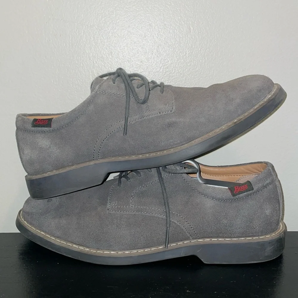 Anthropologie G.H. Bass Pasadena Suede Nubuck Lace Up Loafers.‎  Size 8.5 Wide.